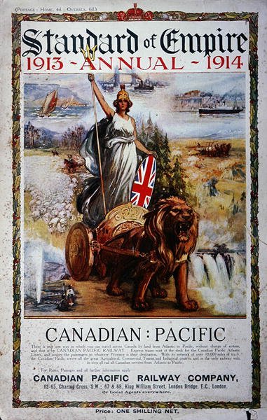 Reklama na obálce Standard of Empire Annual 1913-14 (barevné lito) od School Canadian