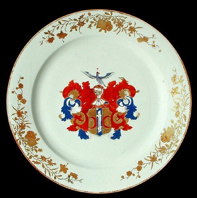 Čínská nabíječka na porcelán Imari s rameny Valckeniera z Amsterdamu, kolem roku 1750 (porcelán) od School Chinese