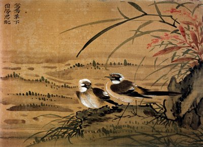 Art China: Ptáci. Malba na hedvábí od Li youen kien ze 16. století. Paříž, BN od School Chinese