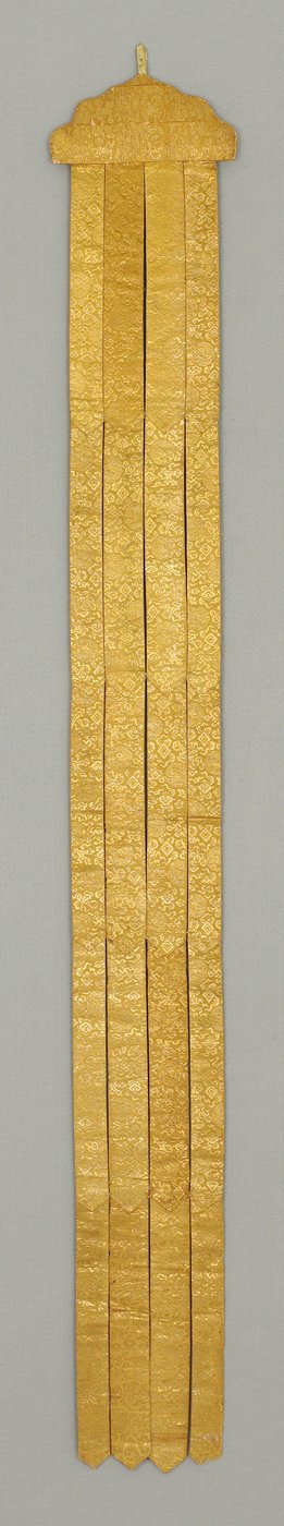 Banderole/Temple Hanging, cca 18. století (hedvábný brokát) od School Chinese