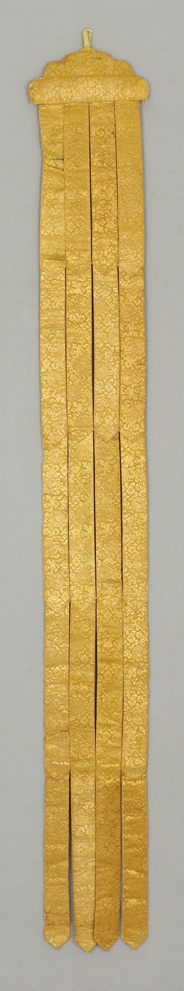 Banderole/Temple Hanging, cca 18. století (hedvábný brokát) od School Chinese