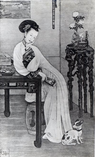 císařovna vdova Cixi (litho) od School Chinese