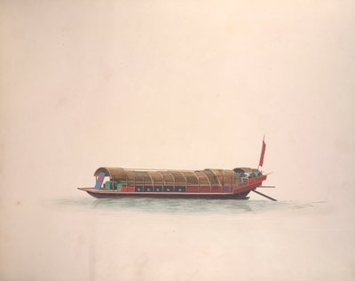 Musicians Boat, cca 1800-05 (akvarel na papíře) od School Chinese