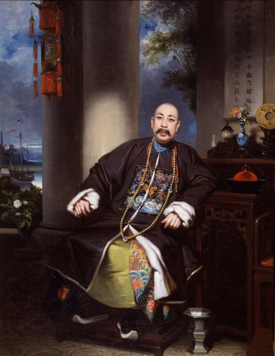 Portrét Mouqua, Lamqua, kolem roku 1840 (olej na plátně) od School Chinese