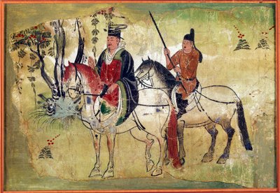 Tibetský rukopis Celestic Horses of Ferghana od Touen Houanga od School Chinese
