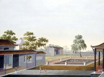 Walled Garden, c.1820-40 (akvarel na papíře) od School Chinese