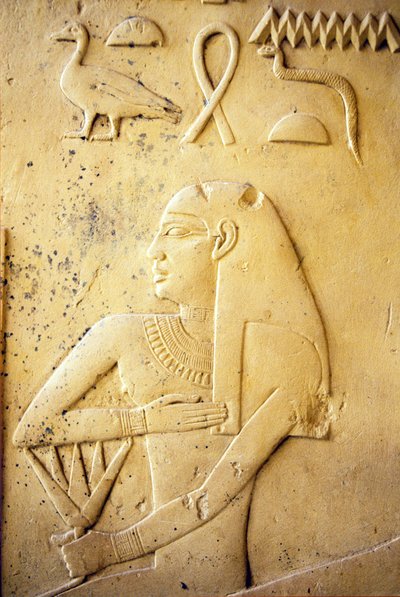 Starověký Egypt, Nástěnné řezby/malby, Kaple Ihy, Ihy, Sakkára (foto) od School Egyptian