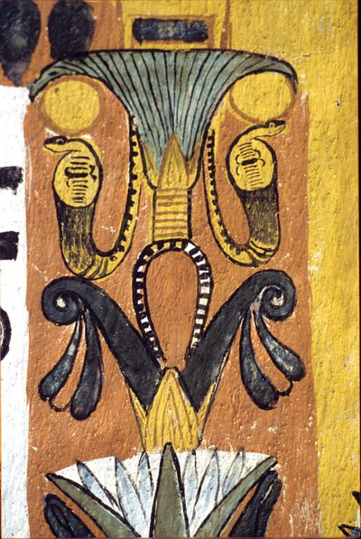 Starověký Egypt, Nástěnná malba Hrobka Sennedjem, Deir el Medina, Théby, Hrobka šlechticů od School Egyptian