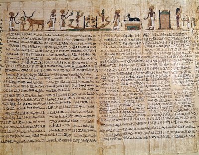 Egyptský starověk: Papyrus knihy mrtvých. Nízká epocha. Paříž, Musee du Louvre - Egyptský starověk: papyrus Knihy mrtvých. Pozdní období, muzeum Louvre, Paříž od School Egyptian