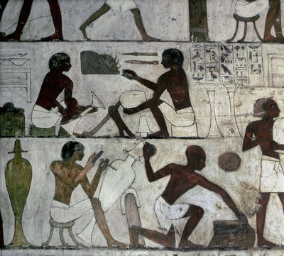 Luxor Théby: Hrobka Rekhmire, řemeslníci. od School Egyptian