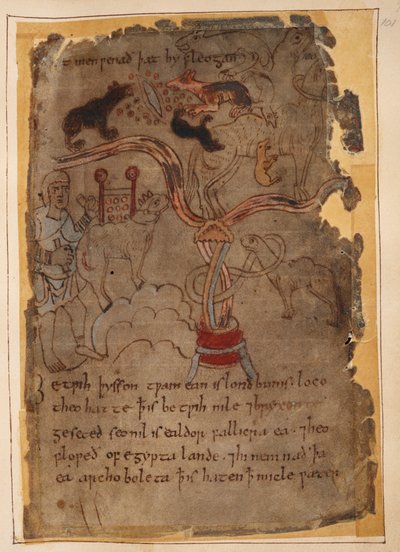 Anglosaské kresby zvířat, ilustrace z 