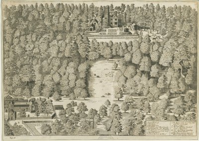Boscobelův dům: rytina, nd [1809] (tisk) od School English