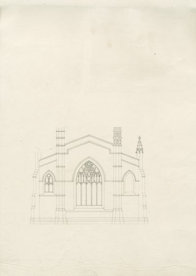 Burton-upon-Trent - Kostel Nejsvětější Trojice: kresba, nd [20. léta 19. století] (kresba) od School English