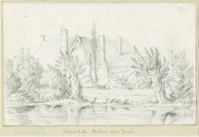 Burton-upon-Trent - Nether Hall: kresba tužkou, nd [?19. století] (kresba) od School English