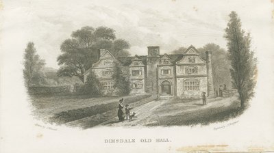 Dimsdale Old Hall: rytina (viněta a [?19. století] (tisk) od School English
