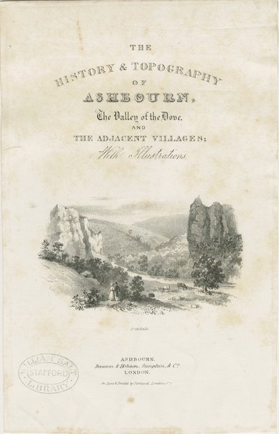 Dovedale - krajina: litografie (viněty) a [?19. století] (tisk) od School English