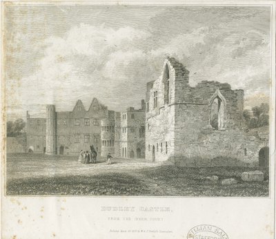 Dudley Castle - The Keep: rytina, nd [c1831] (tisk) od School English