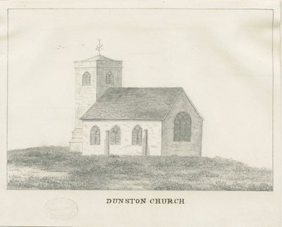 Dunston Church: kresba tužkou, nd [?19. století] (kresba) od School English