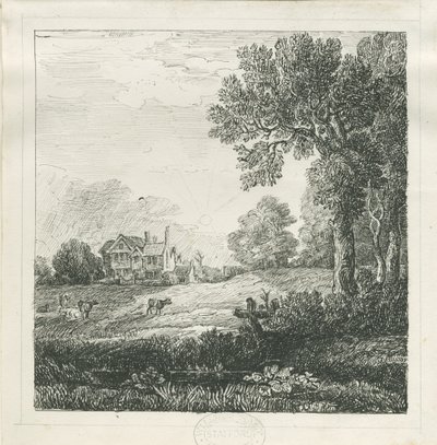 Eccleshall - Biana Hall: kresba perem a tuší, nd [c 1830] (kresba) od School English