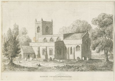 Hanbury Church: lept, nd [c 1800] (tisk) od School English