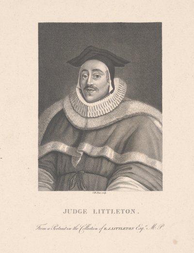 Soudce Littleton, vyryto C. M. Dien (rytina) od School English