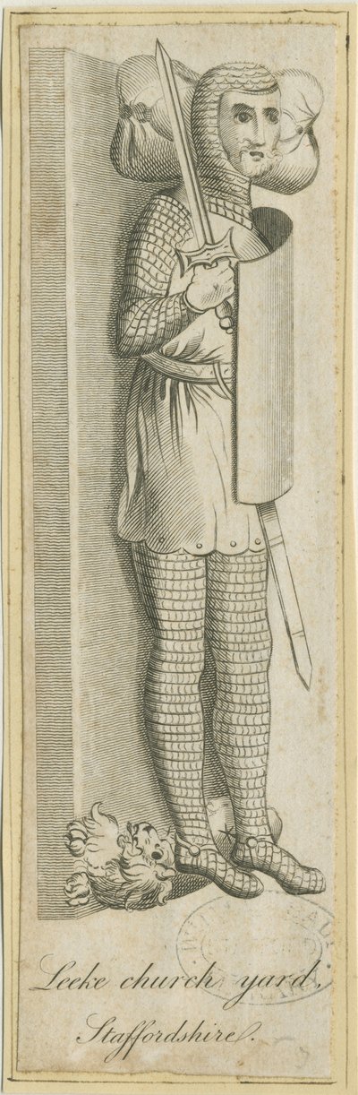 Pórkový hřbitov - Rytíř: rytina a [? 18. století] (tisk) od School English