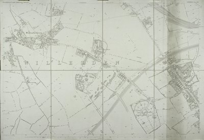 Mapa Willesden, Londýn (litho) od School English