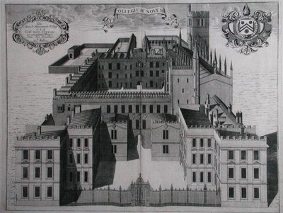 New College, Oxford (rytina) od School English