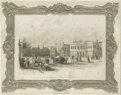 Stafford - Market Place: rytina, nd [c 1841] (tisk) od School English