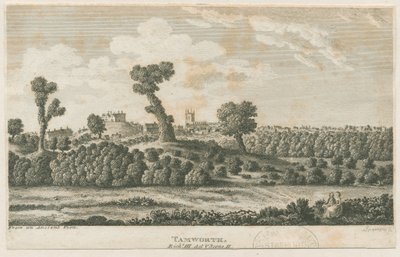 Hrad Tamworth: rytina a [? 19. století] (tisk) od School English