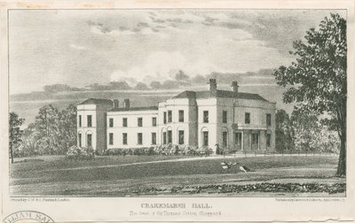 Uttoxeter - Crakemarsh Hall: litografie, nd [c 1839] (tisk) od School English