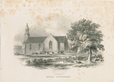 Weeford Church: litografie od School English