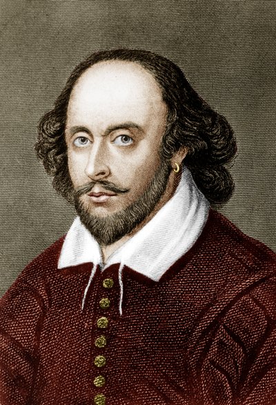 William Shakespeare (barevná rytina) od School English