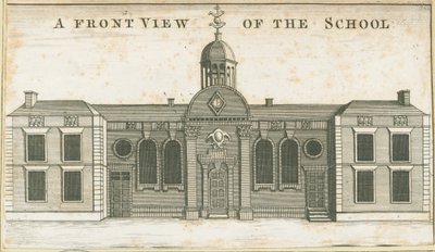 Wolverhampton - Gymnázium: rytina akvatinta, nd [c 1751] (tisk) od School English