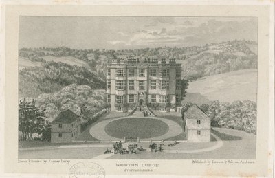 Wootton Lodge: litografie, nd [c 1839] (tisk) od School English