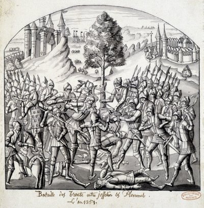 Bitva u Trenta mezi Josselinem a Ploermalem v roce 1351 od School French