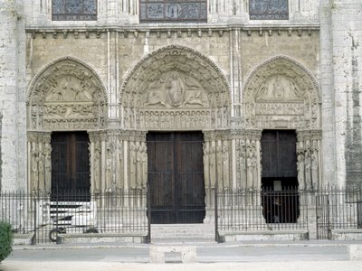 Katedrála v Chartres. od School French