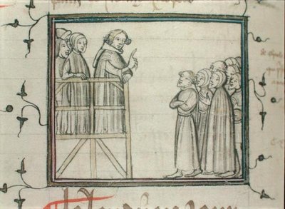 Charles V (1338-80) Moudré kázání v Les Halles, Paříž, v roce 1364 od School French