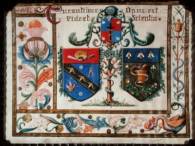Erby holičů a lékárníků (vellum) od School French