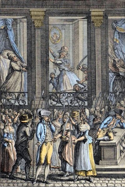 Francouzská revoluce – Strašná noc z 5. na 6. října 1789 ve Versailles – agrese Ludvíka XVI. a Marie Antoinetty – od School French