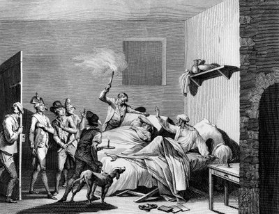 Francouzská revoluce a protirevoluční hnutí: Loiserolles fils byl zachráněn svým otcem, který 26. července 1794 zaujal jeho místo u revolučního soudu a zasloužil se o něj. Paříž, knihovna Ústavu dějin revoluce od School French