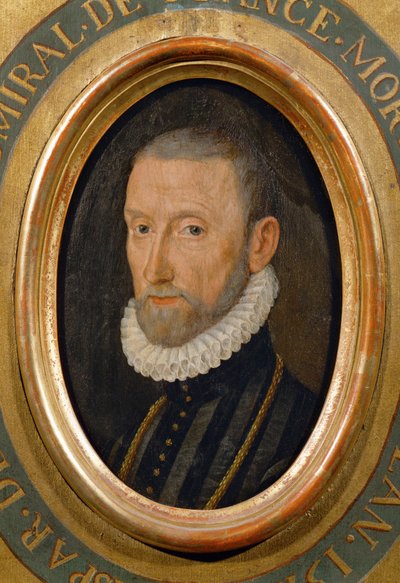 Gaspard de Coligny, admirál, státník, vůdce hugenotské strany, zavražděn během svatého ... od School French