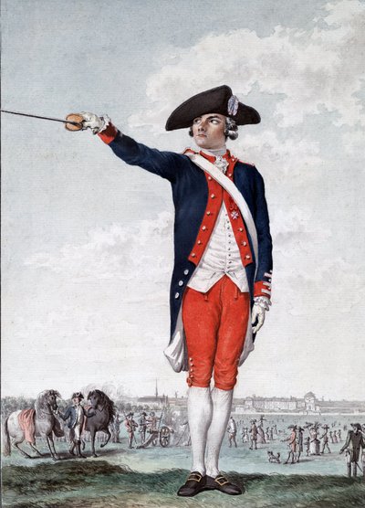 Picot de Peccaduc - Henry-Rene-Marie Picot de Peccaduc (Peccadeuc) 1770-1785 - seržant na Královské vojenské škole v Paříži, rytina Moreau od School French