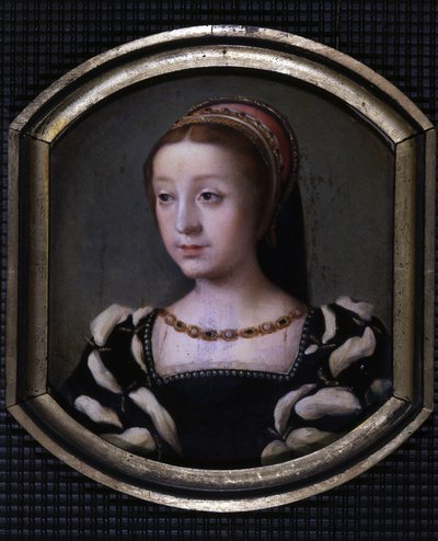 Renée z Francie (1510-1575), vévodkyně z Chartres a Montargis poté Ferrara, mladší dcera Ludvíka XII. a Anny Bretaňské. opis M. Juilleau od School French