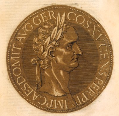 Císař Domitianus (barevné lito) od School French
