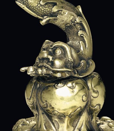 Zasazený pohár nautilus, Nagyszeben, polovina 17. století (mušle a stříbrně zlacené) (detail 3434804) od School Hungarian