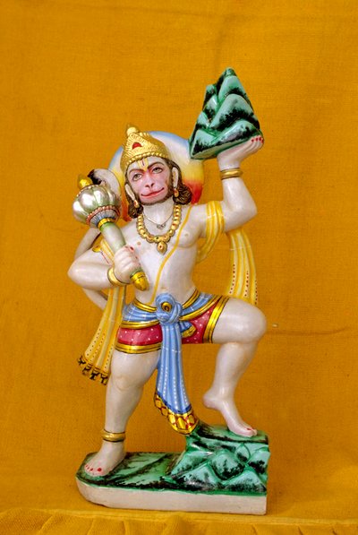 Pán Hanuman v mramorové Indii od School Indian