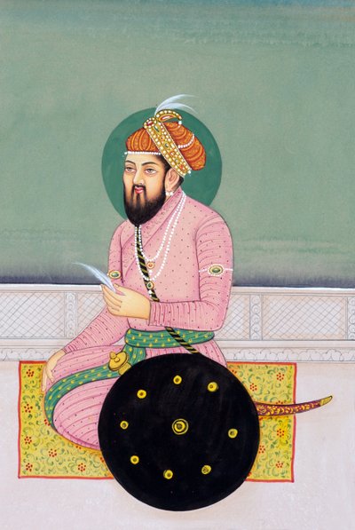 Miniatura mughalského císaře Babura od School Indian