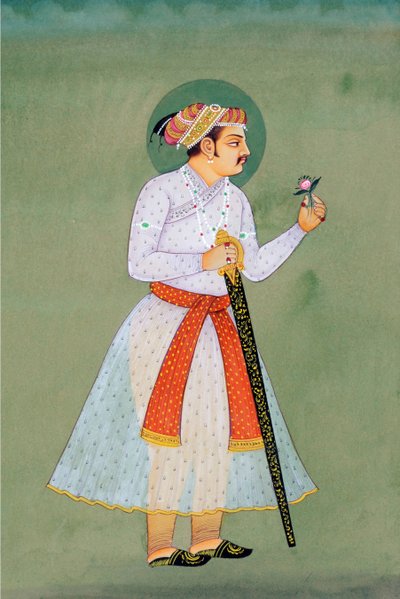 Miniatura mughalského císaře Džahángíra od School Indian