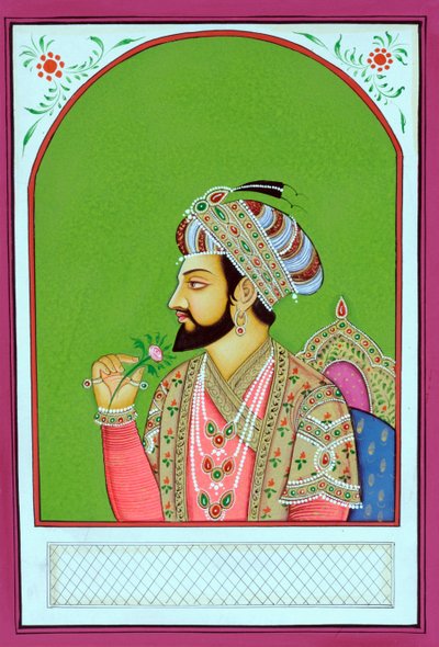 Miniatura mughalského císaře Šáhdžahána od School Indian